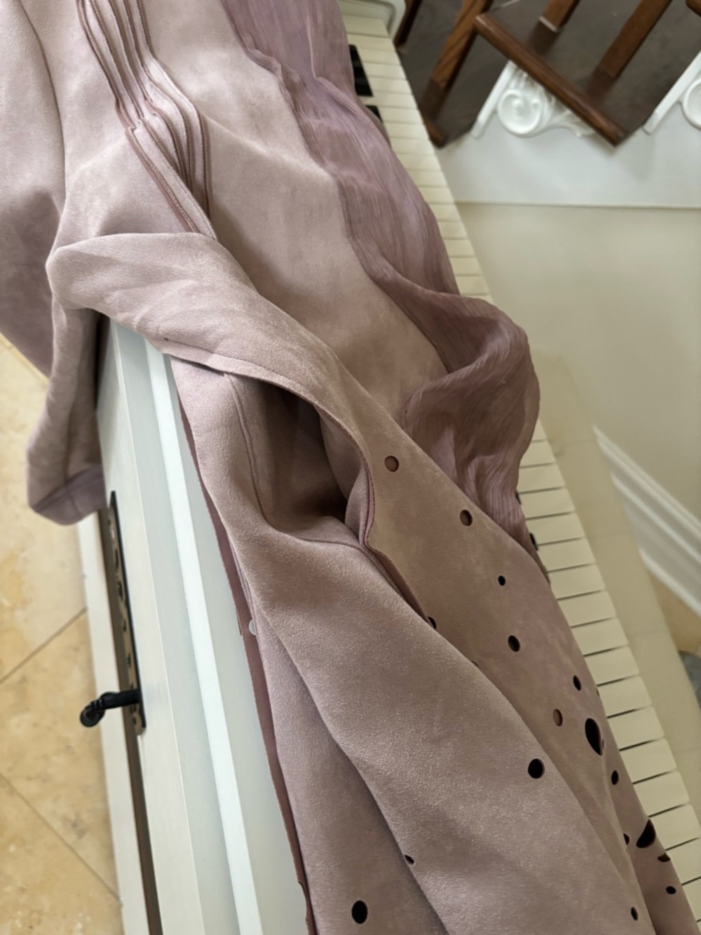 Talk of the Walk Mauve Blouse with Delicate Textured Yoke - Picture 13 of 13